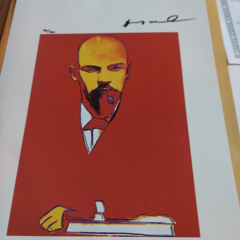 Vintage original hand signed andy warhol print